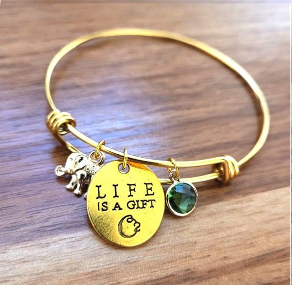Live is a Gift Bangle words