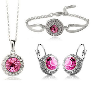 Sparkles Jewelry Set, Earrings/Necklace/Bracelet