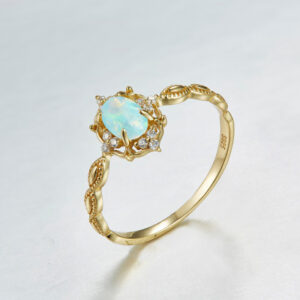 Opal Ring, 10K Gold Plated